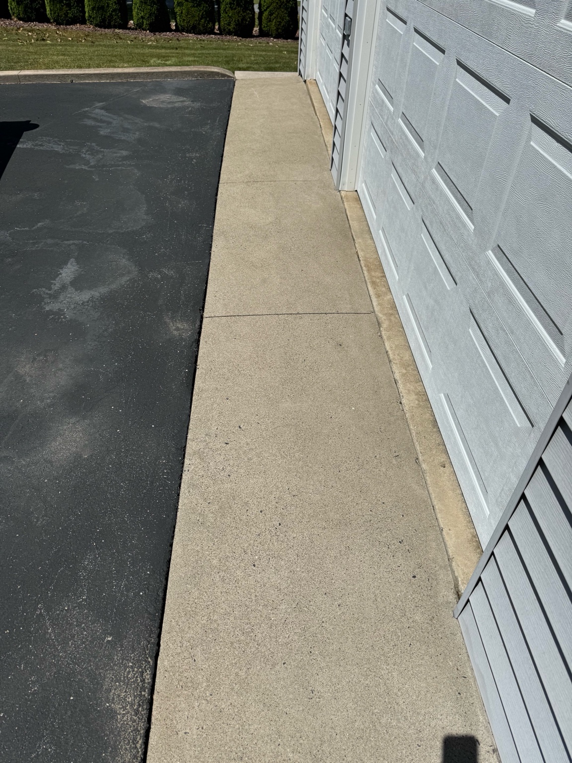 Clean walkway after cleaning